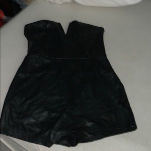 Leather Jumpsuit/ romper